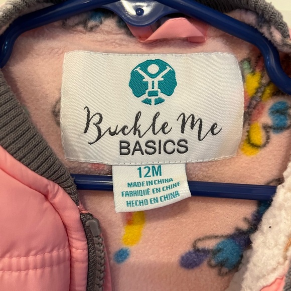 Buckle Me Baby Toddler Girls Pink Coat 12 Months - Picture 3 of 8